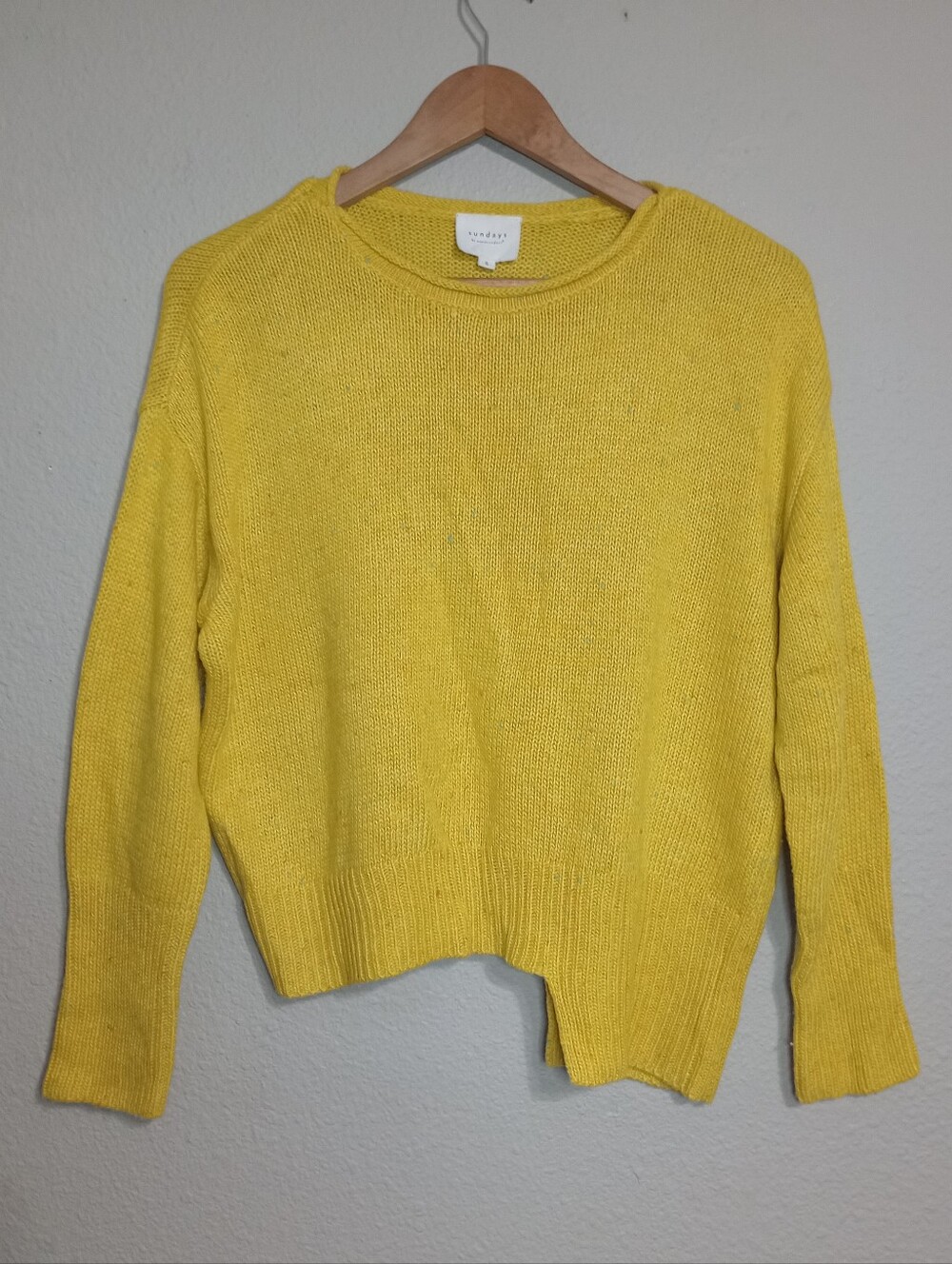 Sundays By We Are Sundays Asymmetrical Hem Speckled Sweater